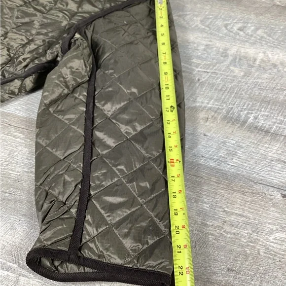 Weekday quilted jacket with contrast collar in dark brown Womens Size L Casual - Picture 9 of 10